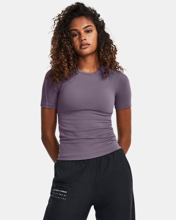 T-shirt à manches courtes UA RUSH™ Seamless pour femme, Purple, pdpMainDesktop image number 0